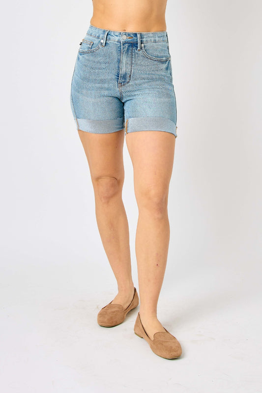 Judy Blue Full Size Tummy Control Denim Shorts