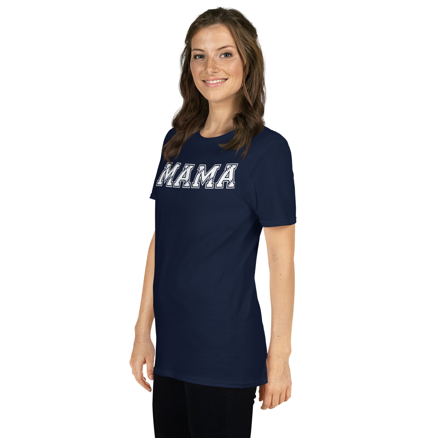 Baseball mama tshirt in white