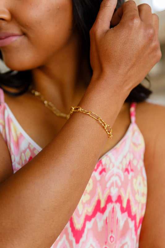 Glistening Paperclip Chain Bracelet